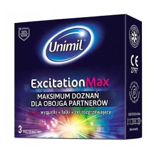 Miniaturka artykułu - Prezerwatywy UNIMIL EXCITATION MAX, 3szt.