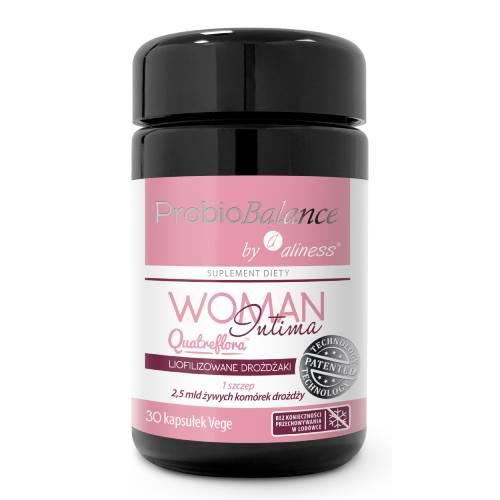 Miniaturka artykułu - Aliness ProbioBalance Woman Intima Quatreflora 2,5 mld, 30 kaps.