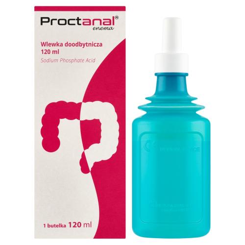 Miniaturka artykułu - Proctanal Enema Wlewka doodbytnicza łagodząca podrażnienia, 120 ml (butelka)