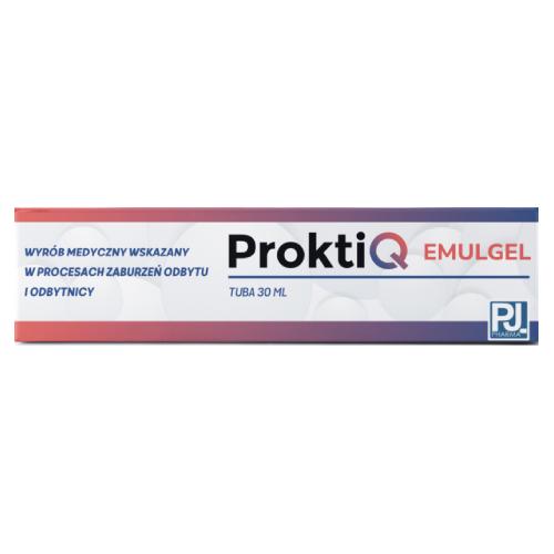 Miniaturka artykułu - ProktiQ Emulgel, 30 ml - żel na hemoroidy, świąd i pieczenie okolic odbytu