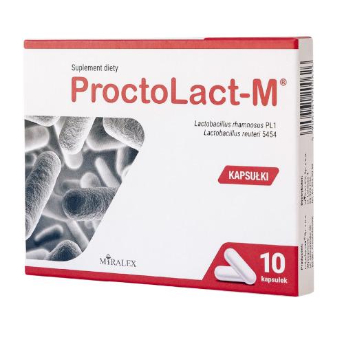 Miniaturka artykułu - ProctoLact-M Doustny Probiotyk Proktologiczny 400mg, 10 kapsułek