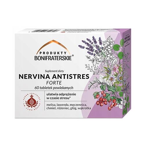 Miniaturka artykułu - Produkty Bonifraterskie Nervina Antistres Forte, 60tabl.