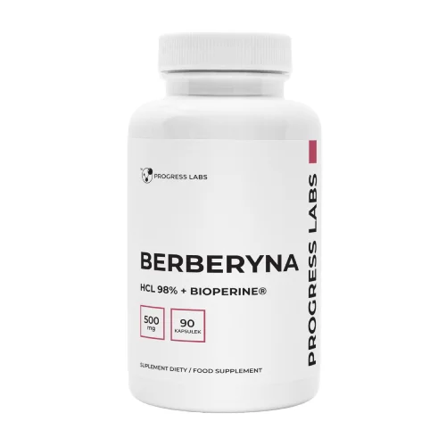 Miniaturka artykułu - Progress Labs Berberyna HCl 98% + BioPerine, 90 kaps.