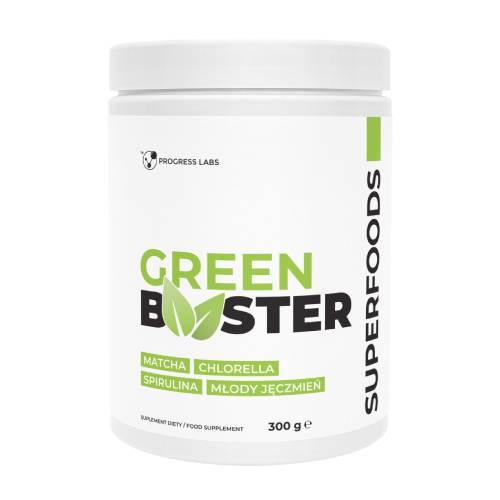 Miniaturka artykułu - Progress Labs Green Booster Matcha Chlorella Spirulina Młody Jęczmień, 300 g