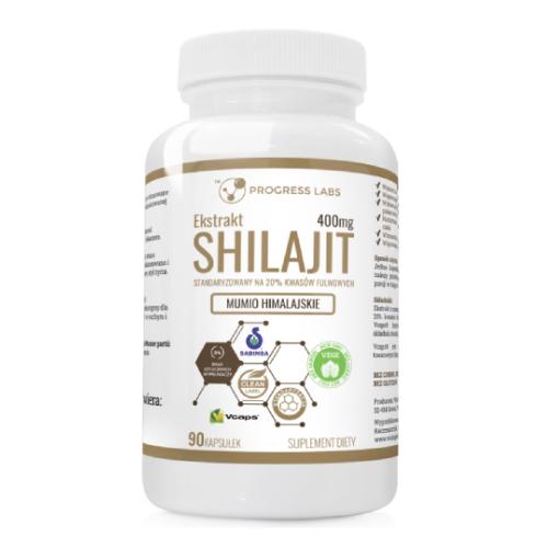 Miniaturka artykułu - Progress Labs Shilajit ekstrakt 400 mg, 90 kaps.