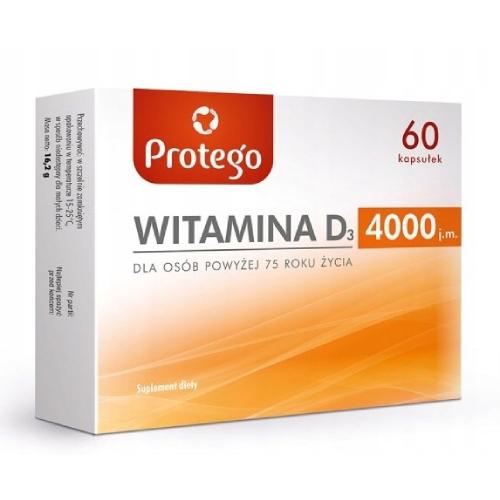 Miniaturka artykułu - Protego Witamina D 4000 - 60 kapsułek