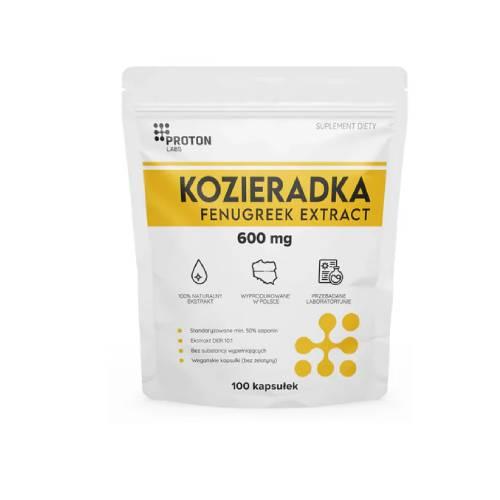 Miniaturka artykułu - Proton Labs Kozieradka 600 mg, ekstrakt DER 10:1, 100 kaps.