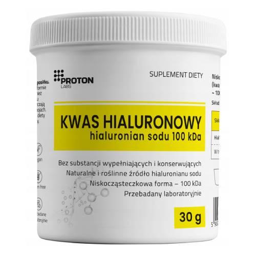 Miniaturka artykułu - Proton Labs Kwas hialuronowy, 30 g suplement diety z hialuronianem sodu