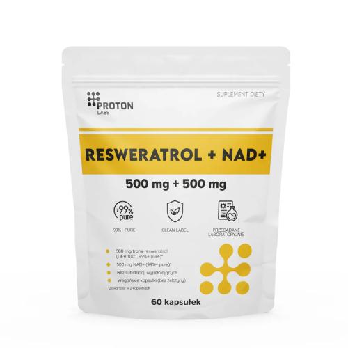 Miniaturka artykułu - Proton Labs Resweratrol + NAD + 1000 mg, 60 kaps.
