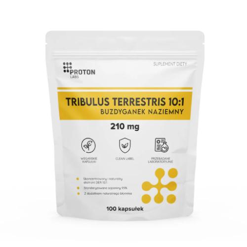 Miniaturka artykułu - Proton Labs Tribulus terrestris 10:1 Buzdyganek naziemny 210 mg, 100 kaps.