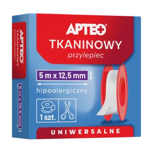 Miniaturka artykułu - APTEO Przylepiec tkaninowy 5m x 1,25cm, 1szt. BRAK TEKTUROWEGO OPAKOWANIA