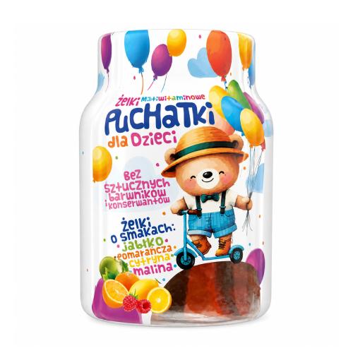 Miniaturka artykułu - Puchatki Żelki multiwitaminowe dla dzieci, 150 g