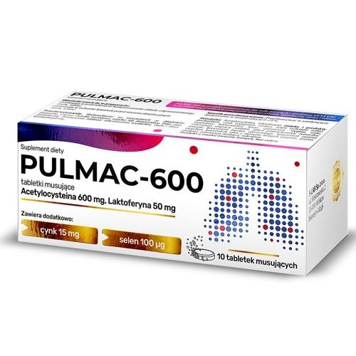 Miniaturka artykułu - Pulmac - 600, 10 tabl. musujących