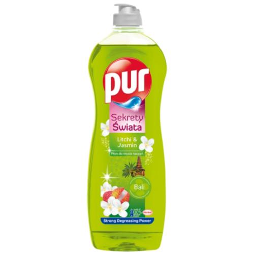Miniaturka artykułu - PUR Sekrety Świata Litchi & Jasmin Płyn do mycia naczyń, 750ml