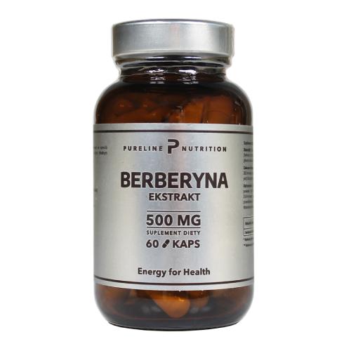 Miniaturka artykułu - Pureline Nutrition Berberyna Ekstrakt 500 mg, 60 kapsułek
