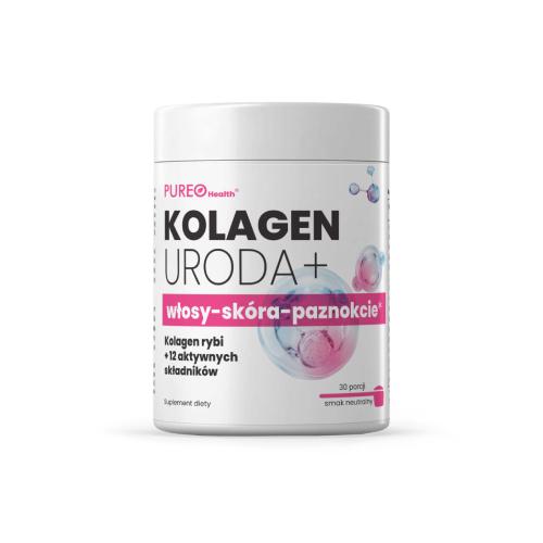 Miniaturka artykułu - PUREO Health Kolagen Uroda + włosy - sk&oacute;ra - paznokcie smak neutralny, 30 porcji