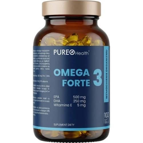 Miniaturka artykułu - Pureo Health Omega 3 Forte, 100 kaps.