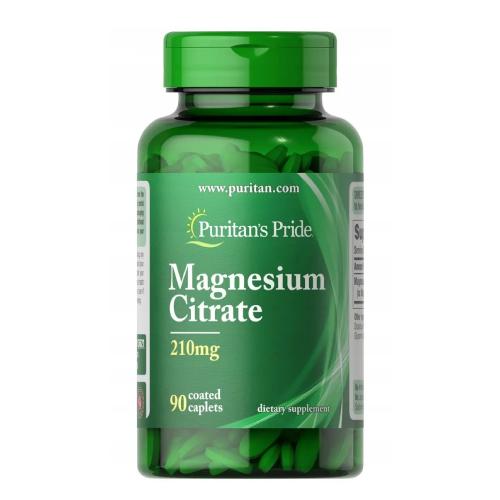 Miniaturka artykułu - Puritan's Pride Magnez Cytrynian 210 mg - 90 tabletek