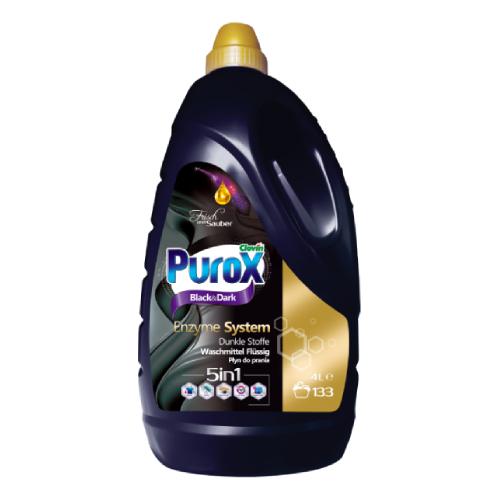 Purox Black&Dark Enzyme System Płyn do prania ciemnych i czarnych tkanin, 4 l