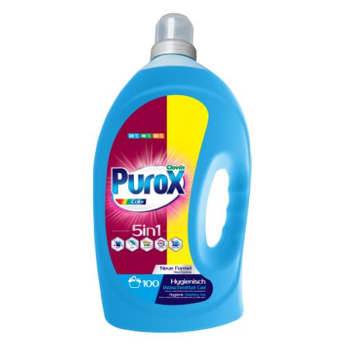 Miniaturka artykułu - Purox Color Żel do prania kolorowych tkanin, 3 l