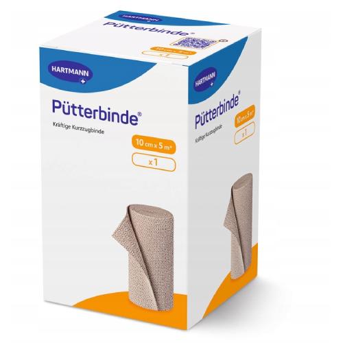 Miniaturka artykułu - Putterbinde Opaska elastyczna z zapinką 10cm x 5m, 1szt.