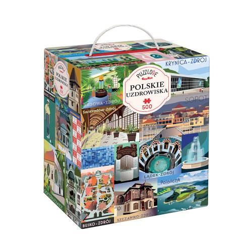 Miniaturka artykułu - CzuCzu Puzzlove Polskie Uzdrowiska puzzle, 500 element&oacute;w