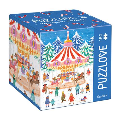 Miniaturka artykułu - CzuCzu Puzzlove 6+ Zimowa radość, 150 element&oacute;w