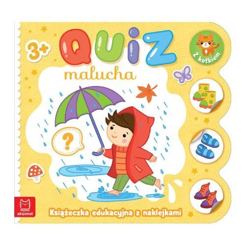 Miniaturka artykułu - AKSJOMAT Quiz Malucha. Książeczka edukacyjna z naklejkami z kotkiem 3+