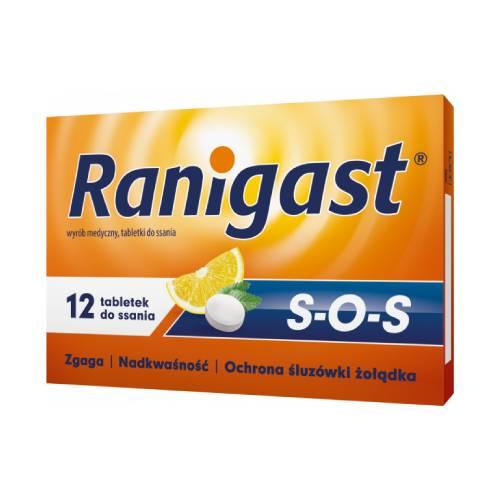 Miniaturka artykułu - Ranigast SOS do ssania, 12 tabl.