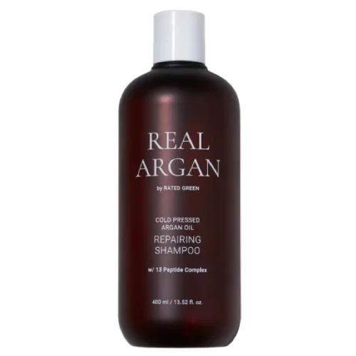 Miniaturka artykułu - Rated Green Real Argan Szampon odbudowujący do włos&oacute;w suchych i zniszczonych, 400 ml