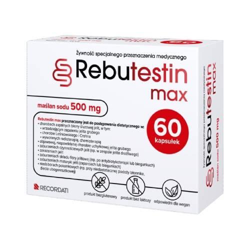 Miniaturka artykułu - Rebutestin Max Maślan sodu 500 mg, 60 kaps.
