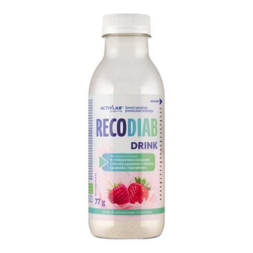 Miniaturka artykułu - Recodiab Drink smak truskawkowo-malinowy, 77 g 