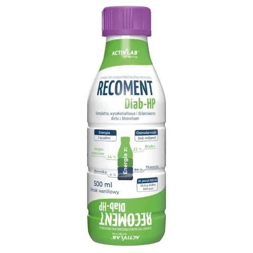 Miniaturka artykułu - ActivLab Pharma Recoment Diab HP smak waniliowy, 500 ml