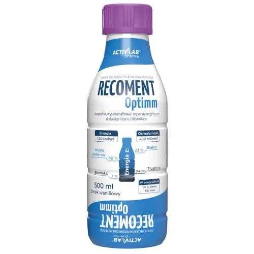 Miniaturka artykułu - ActivLab Pharma Recoment Optimm smak wanilowy, 500 ml