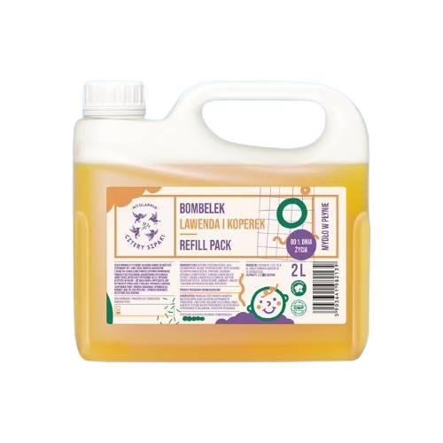 Miniaturka artykułu - Cztery Szpaki (4szpaki) Bombelek naturalne mydło w płynie od 1. dnia życia Refill, 2 l