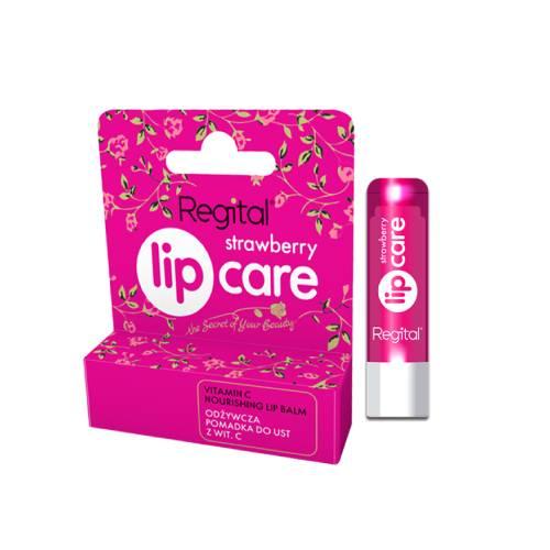 Miniaturka artykułu - REGITAL Strawberry Lip Balm Care Odżywcza pomadka do ust z witaminą C, 1 szt.