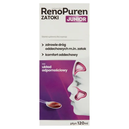 Miniaturka artykułu - RENOPUREN Zatoki Junior płyn - 120 ml