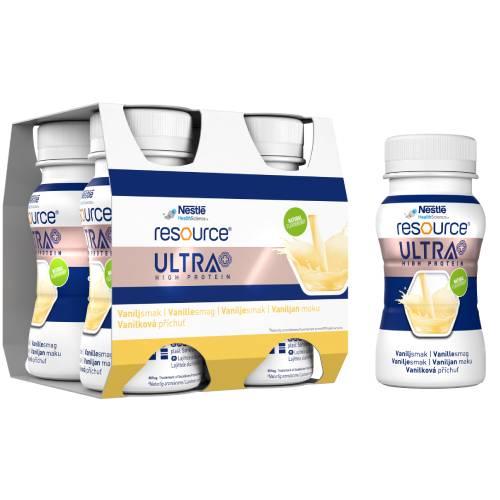 Miniaturka artykułu - Resource Ultra+ smak waniliowy, 4 x 125 ml