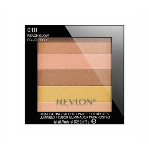 Miniaturka artykułu - REVLON Highlighting Palette Paleta rozświetlaczy 010 Peach Glow, 7,5g