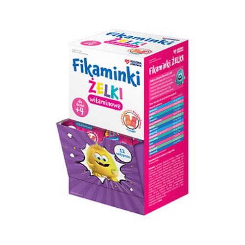 Miniaturka artykułu - Rodzina Zdrowia Fikaminki żelki witaminowe o smaku pomarańczowym i truskawkowym, 30 szt.