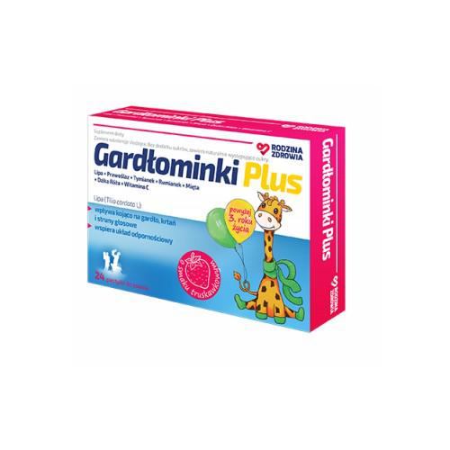 Miniaturka artykułu - Rodzina Zdrowia Gardłominki Plus, 24 pastylki do ssania