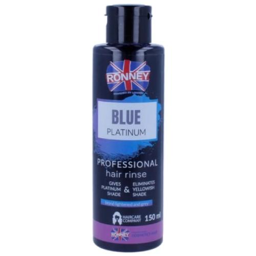 Miniaturka artykułu - RONNEY Blue Platinum Płukanka do włos&oacute;w blond i siwych, 150ml