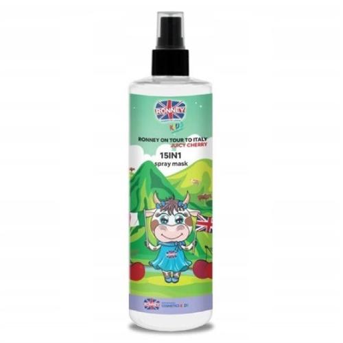 Miniaturka artykułu - Ronney Kids Maska do włos&oacute;w w sprayu 15w1 Soczysta wiśnia, 285 ml