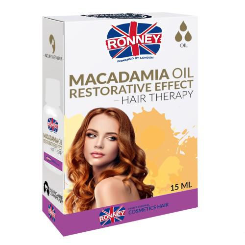 Miniaturka artykułu - RONNEY MACADAMIA OIL Olejek do włos&oacute;w wzmacniający, 15ml
