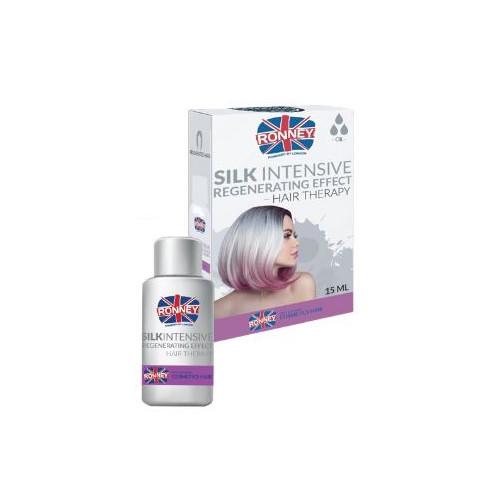 Miniaturka artykułu - RONNEY SILK INTENSIVE Olejek do włos&oacute;w regenerujący, 15ml