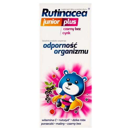 Miniaturka artykułu - Rutinacea Junior Plus - witamina C, cynk, czarny bez płyn, 100 ml