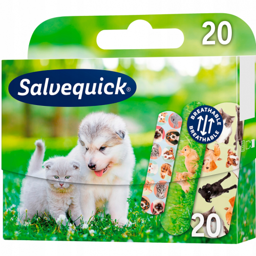 Miniaturka artykułu - Salvequick Animal Planet plastry dla dzieci, 20 sztuk