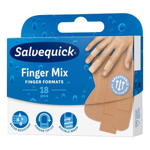 Miniaturka artykułu - SALVEQUICK Finger Mix plastry opatrunkowe na palce, 18 szt