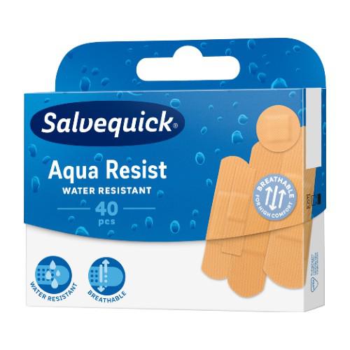 Miniaturka artykułu - SALVEQUICK Plastry Wodoodporne Aqua Resist, 40 szt