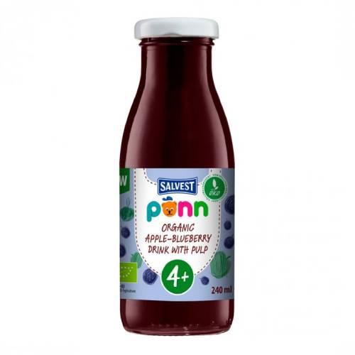 Miniaturka artykułu - SALVEST P&Otilde;NN BIO Sok jagodowy z jabłkiem i miąższem, 240ml
